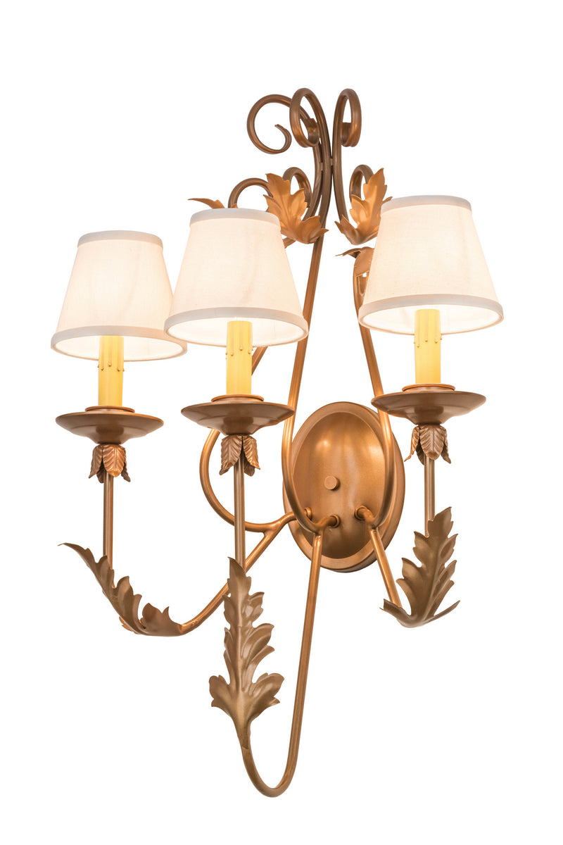 Meyda Tiffany 174347 Three Light Wall Sconce, Bronze