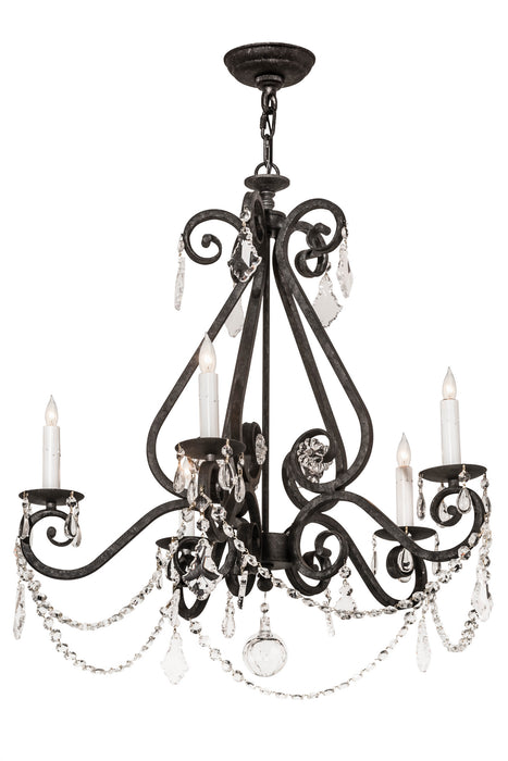 Meyda Tiffany 174349 Five Light Chandelier, Smoke