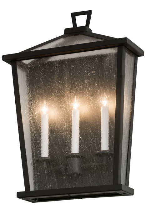 Meyda Tiffany 174586 Three Light Wall Sconce, Wrought Iron