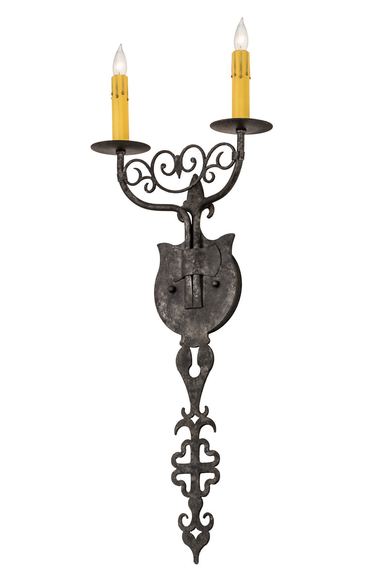 Meyda Tiffany 174849 Two Light Wall Sconce, Smoke