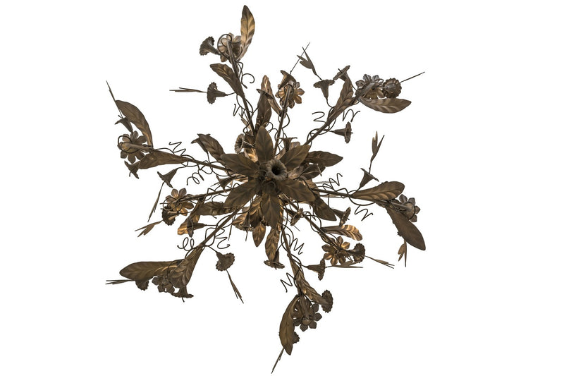 Meyda Tiffany 174872 Nine Light Chandelier, Antique Brass Matte