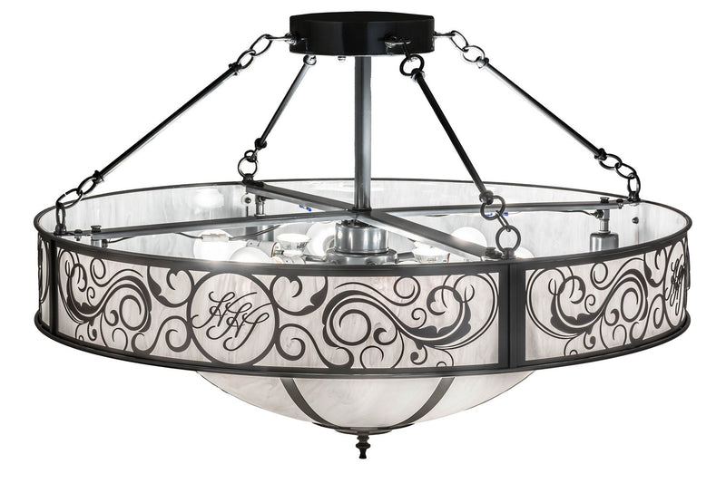 Meyda Tiffany 175031 13 Light Inverted Pendant, Charcoal Grey