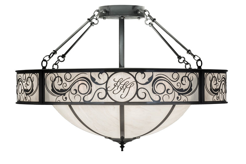 Meyda Tiffany 175031 13 Light Inverted Pendant, Charcoal Grey