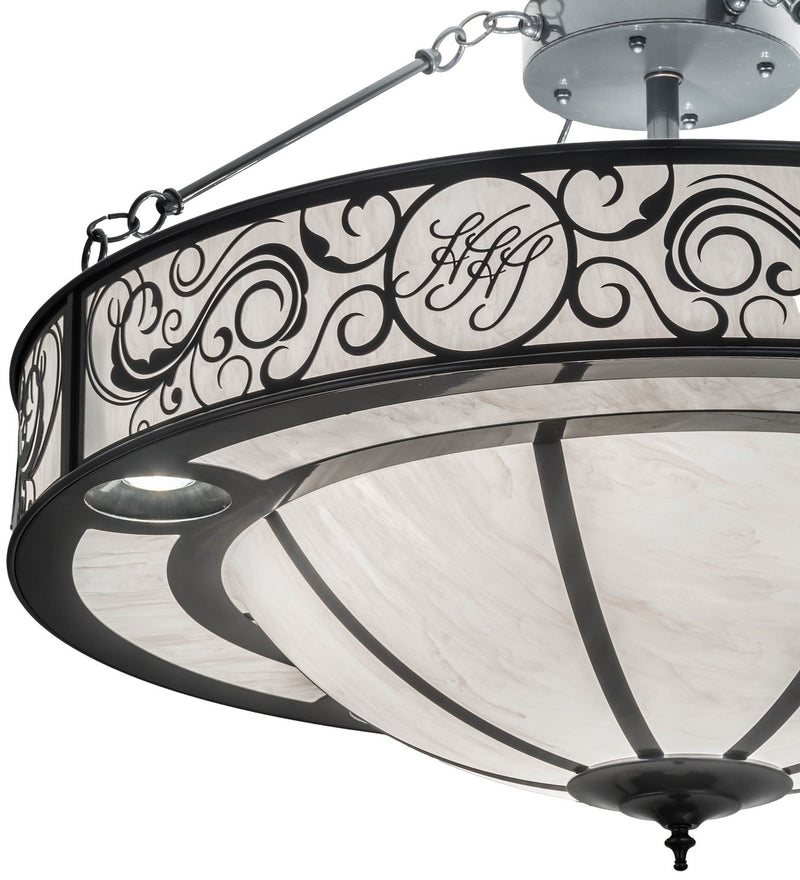 Meyda Tiffany 175031 13 Light Inverted Pendant, Charcoal Grey