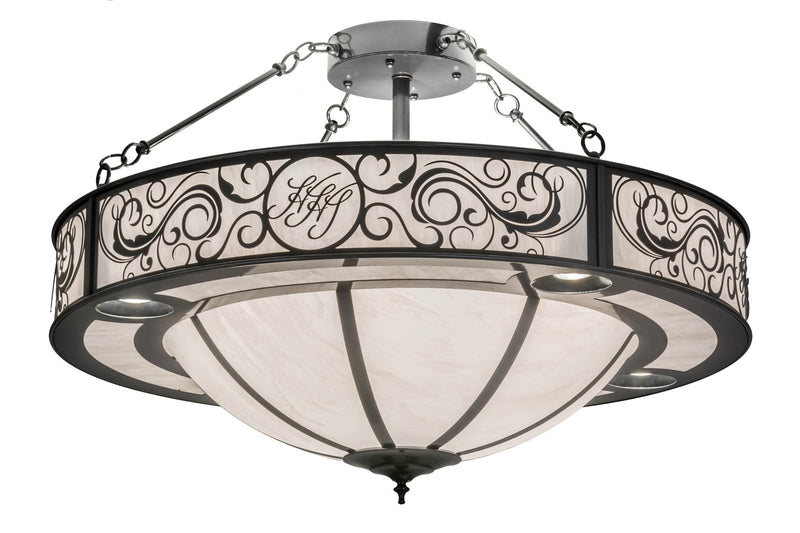 Meyda Tiffany 175031 13 Light Inverted Pendant, Charcoal Grey