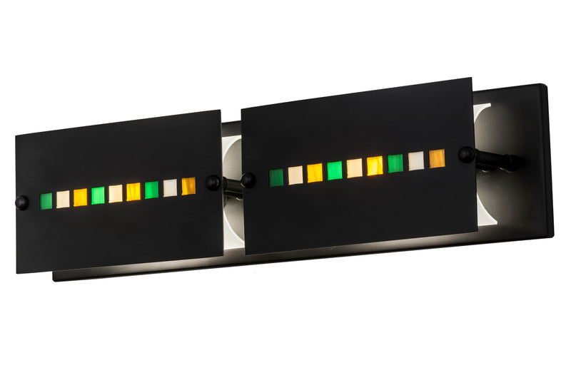 Meyda Tiffany 175294 Two Light Wall Sconce, Solar Black