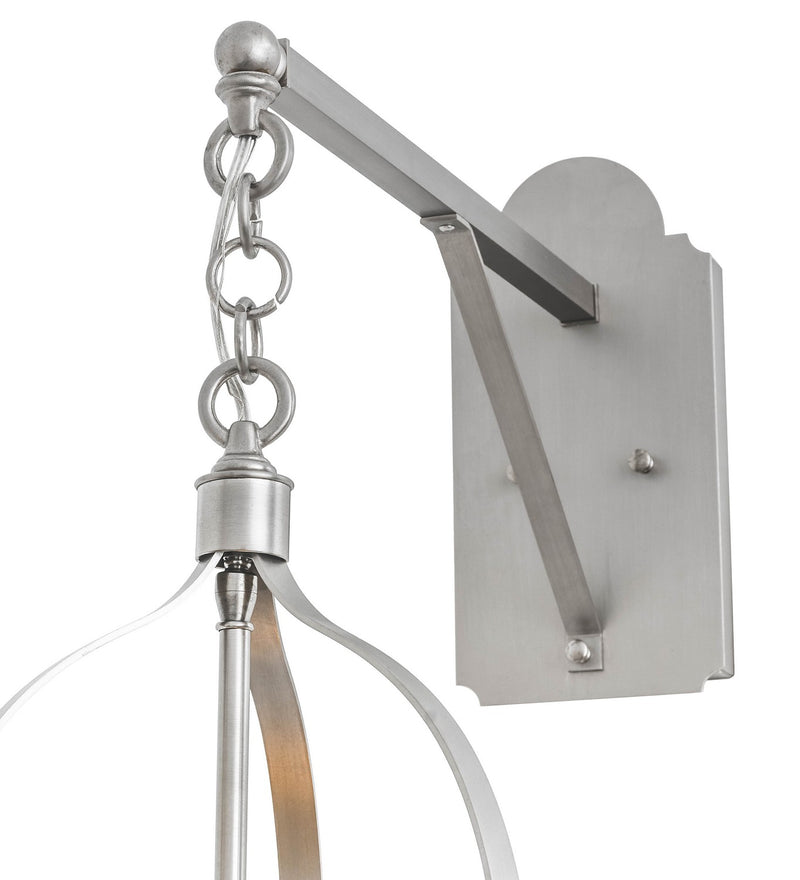 Meyda Tiffany 175567 Three Light Wall Sconce, Nickel