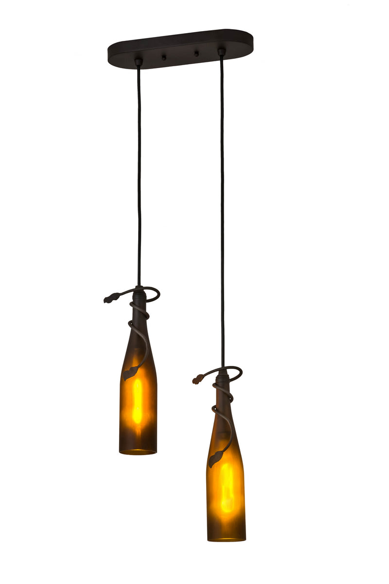 Meyda Tiffany 175734 Two Light Island Pendant, Oil Rubbed Bronze