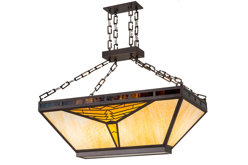 Meyda Tiffany 175804 Nine Light Inverted Pendant, Mahogany Bronze