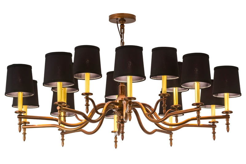 Meyda Tiffany 175881 15 Light Chandelier, Transparent Copper Over Extreme Chrome