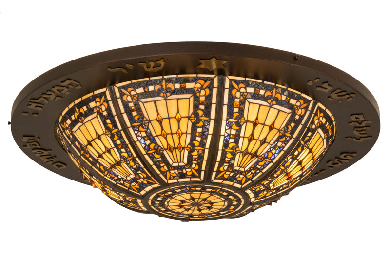 Meyda Tiffany 175998 Six Light Flushmount, Nu Gold