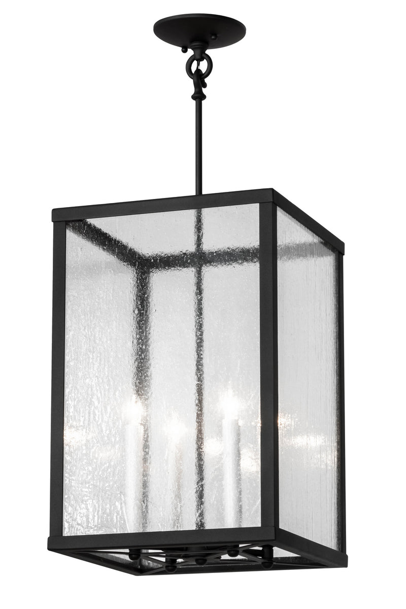 Meyda Tiffany 176036 Four Light Pendant, Wrought Iron