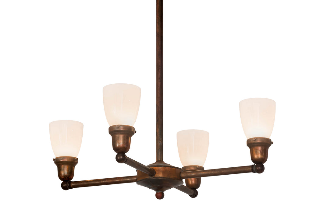 Meyda Tiffany 176619 Four Light Chandelier, Vintage Copper