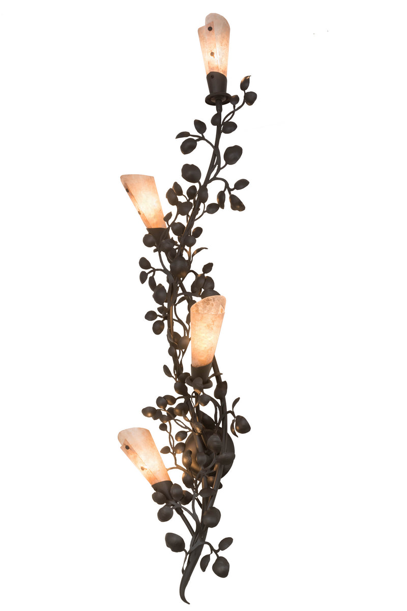 Meyda Tiffany 176714 Four Light Wall Sconce, Wrought Iron
