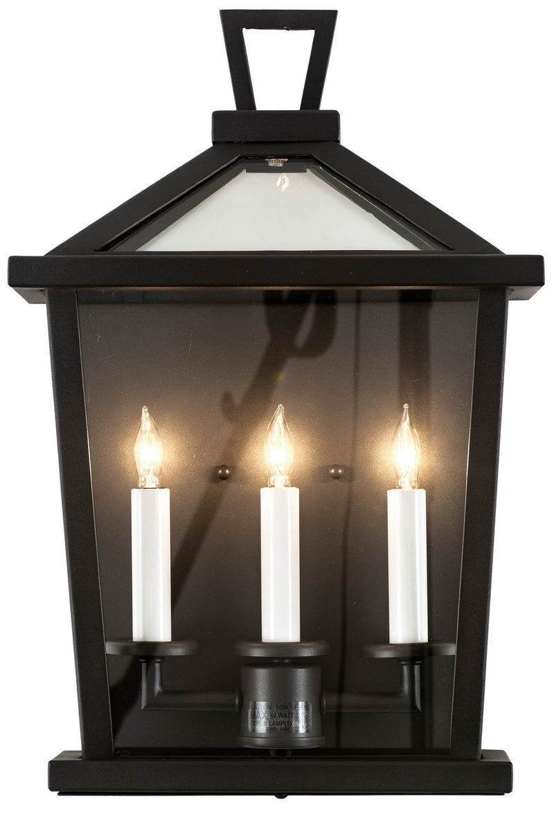 Meyda Tiffany 176793 Three Light Wall Sconce, Wrought Iron