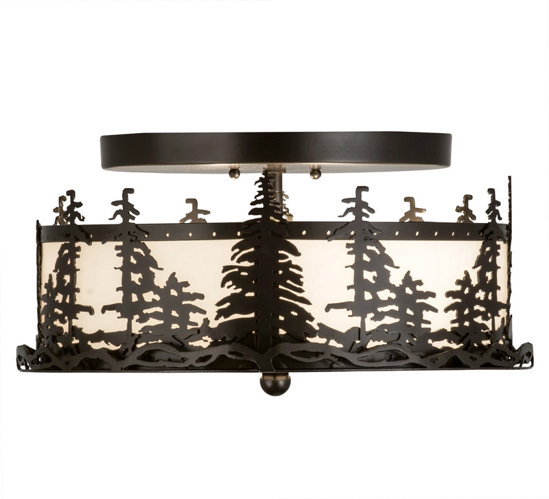 Meyda Tiffany 176888 Two Light Flushmount, Exterior Oil Rubbed Bronze