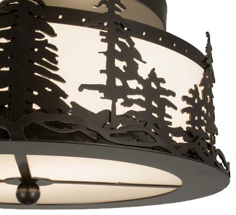 Meyda Tiffany 176888 Two Light Flushmount, Exterior Oil Rubbed Bronze