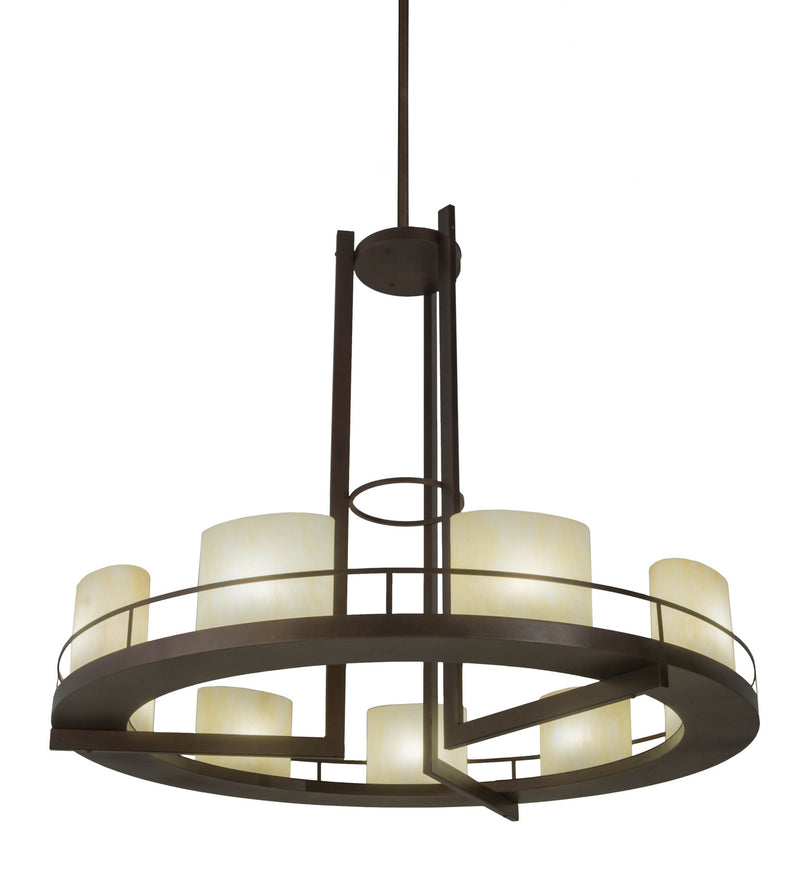 Meyda Tiffany 176957 Nine Light Chandelier, Mahogany Bronze