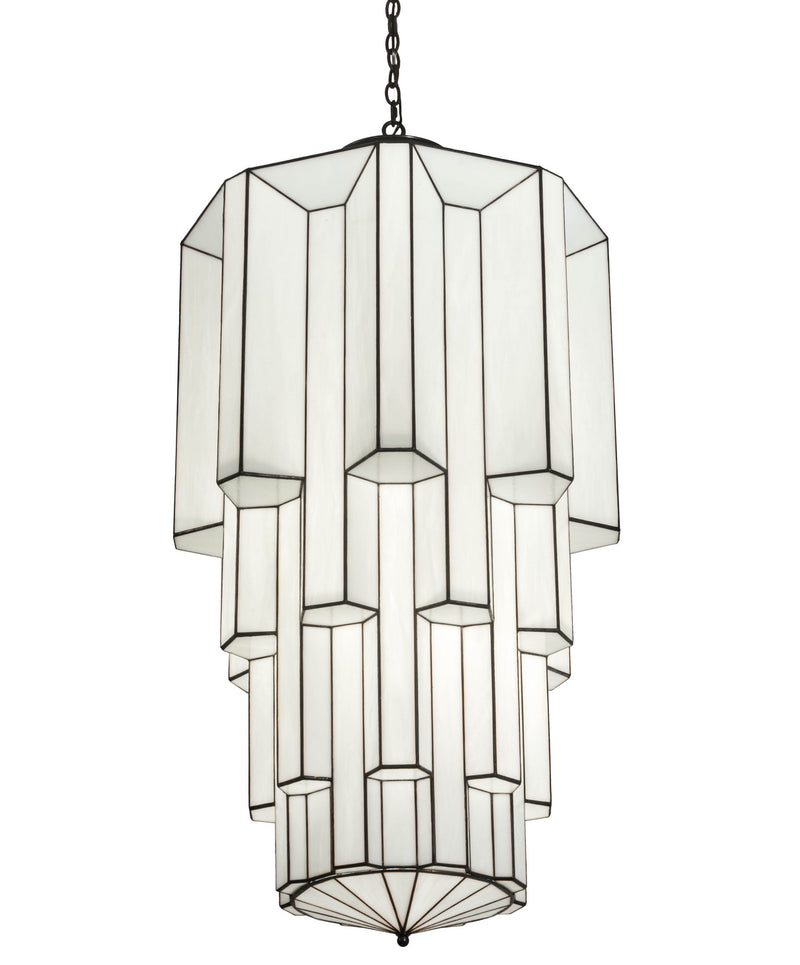 Meyda Tiffany 177107 Three Light Pendant, Craftsman Brown