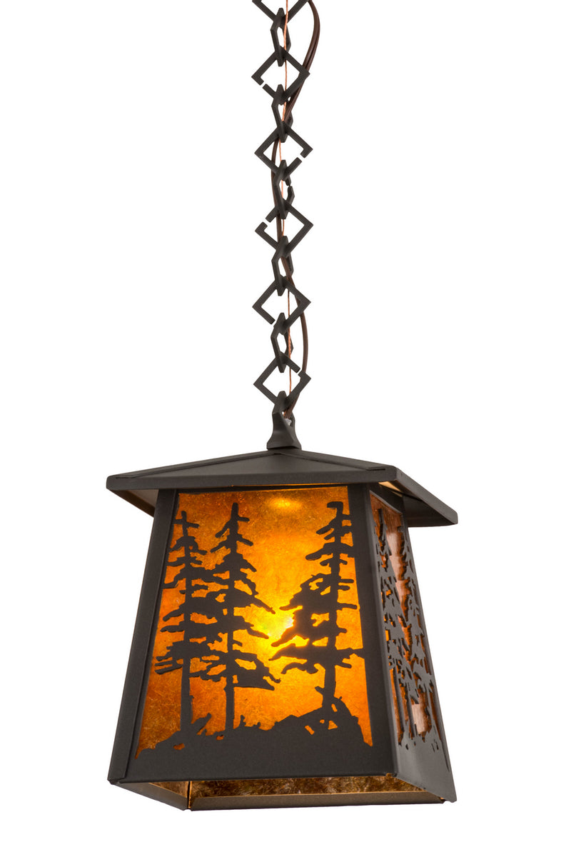 Meyda Tiffany 177127 One Light Mini Pendant, Wrought Iron