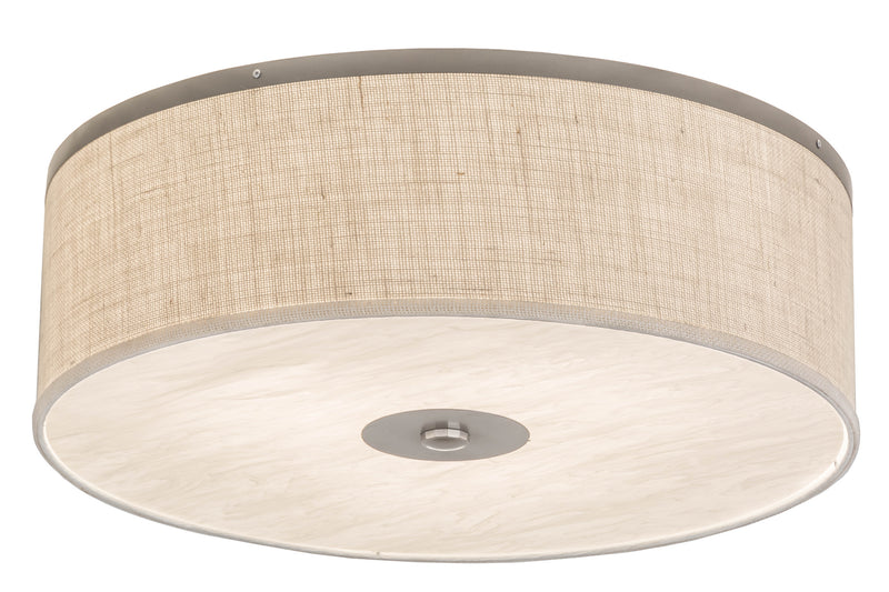 Meyda Tiffany 177129 Three Light Flushmount, Nickel