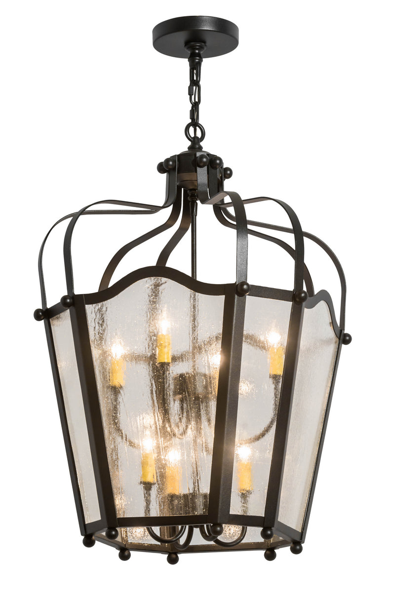 Meyda Tiffany 177132 Eight Light Pendant, Textured Black