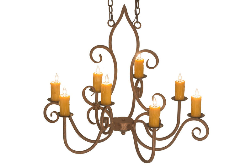 Meyda Tiffany 177156 Eight Light Chandelier, Antique Rust