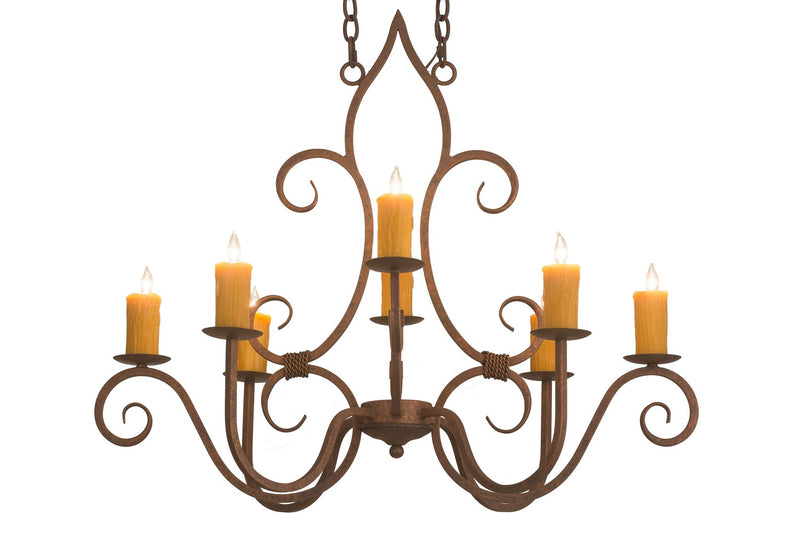 Meyda Tiffany 177156 Eight Light Chandelier, Antique Rust