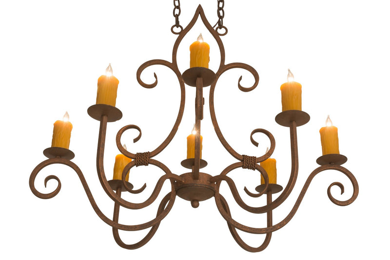 Meyda Tiffany 177156 Eight Light Chandelier, Antique Rust