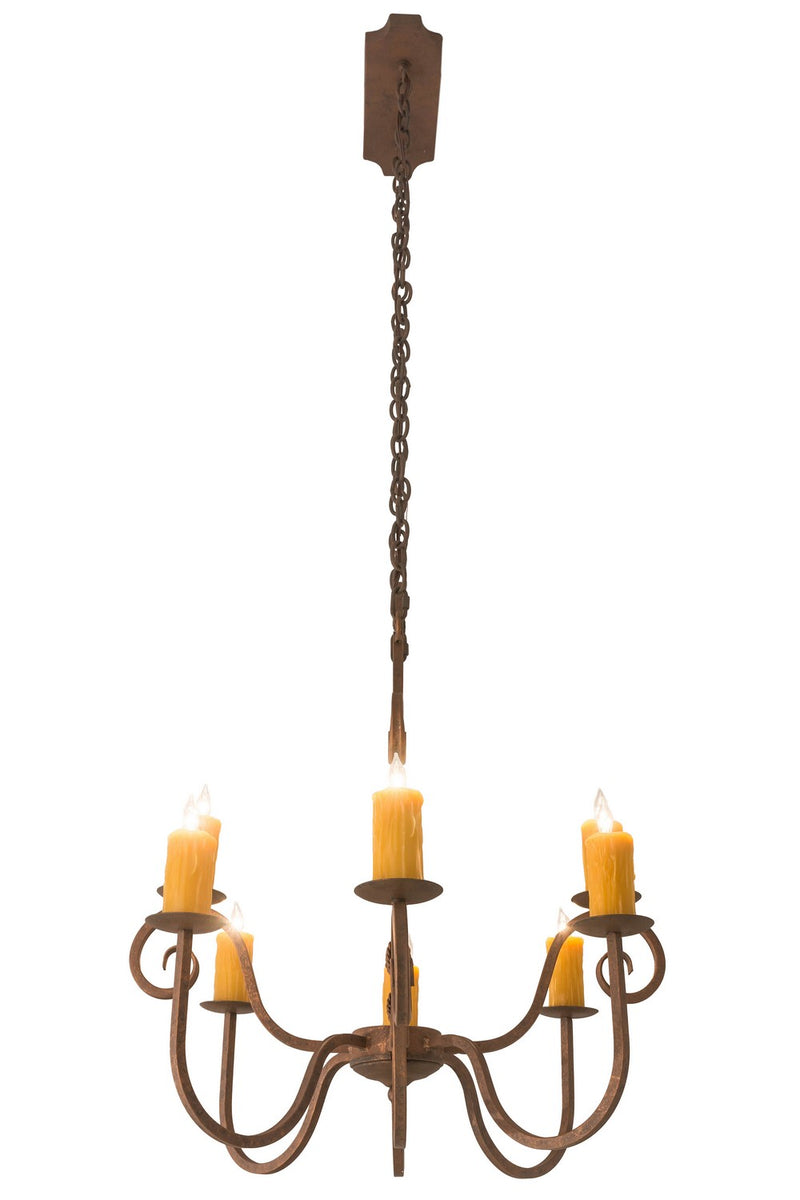 Meyda Tiffany 177156 Eight Light Chandelier, Antique Rust