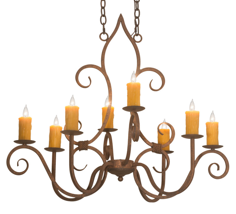 Meyda Tiffany 177156 Eight Light Chandelier, Antique Rust