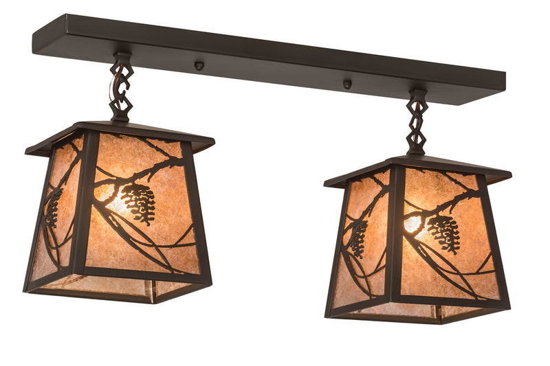Meyda Tiffany 177216 Two Light Island Pendant, Oil Rubbed Bronze