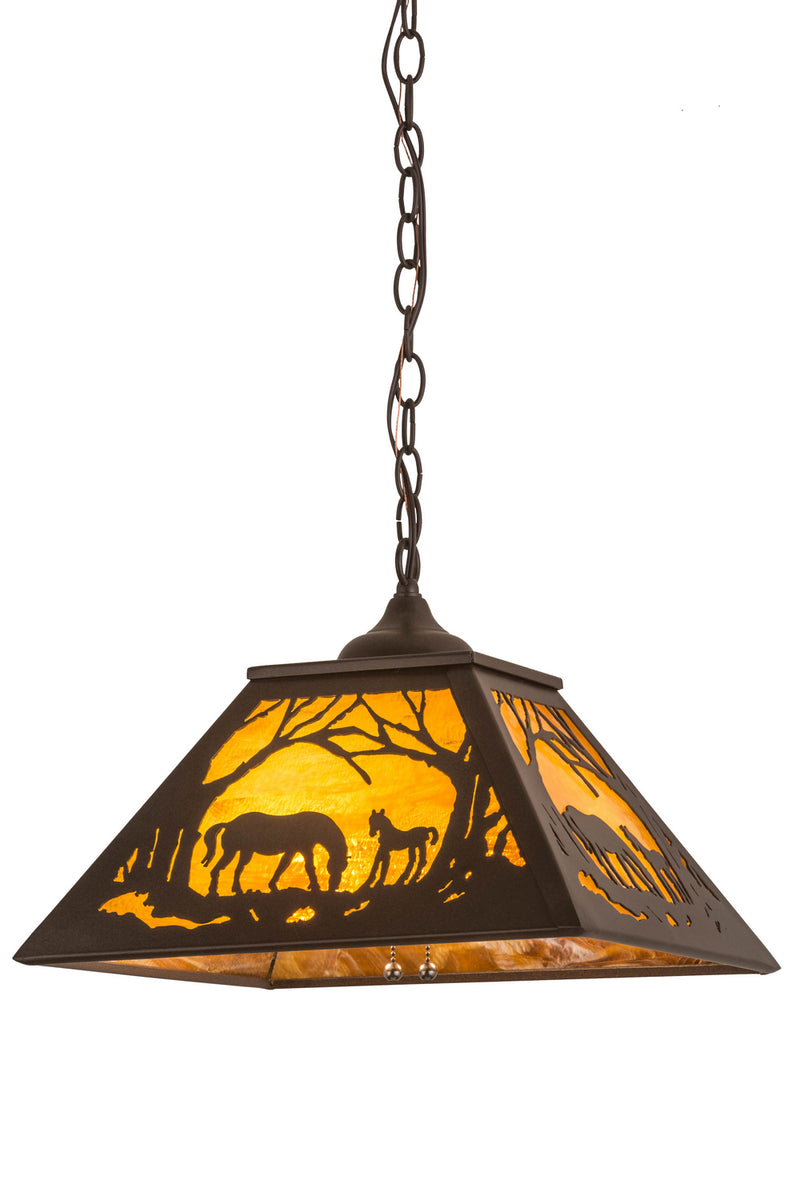Meyda Tiffany 177228 Two Light Pendant, Cafe Noir