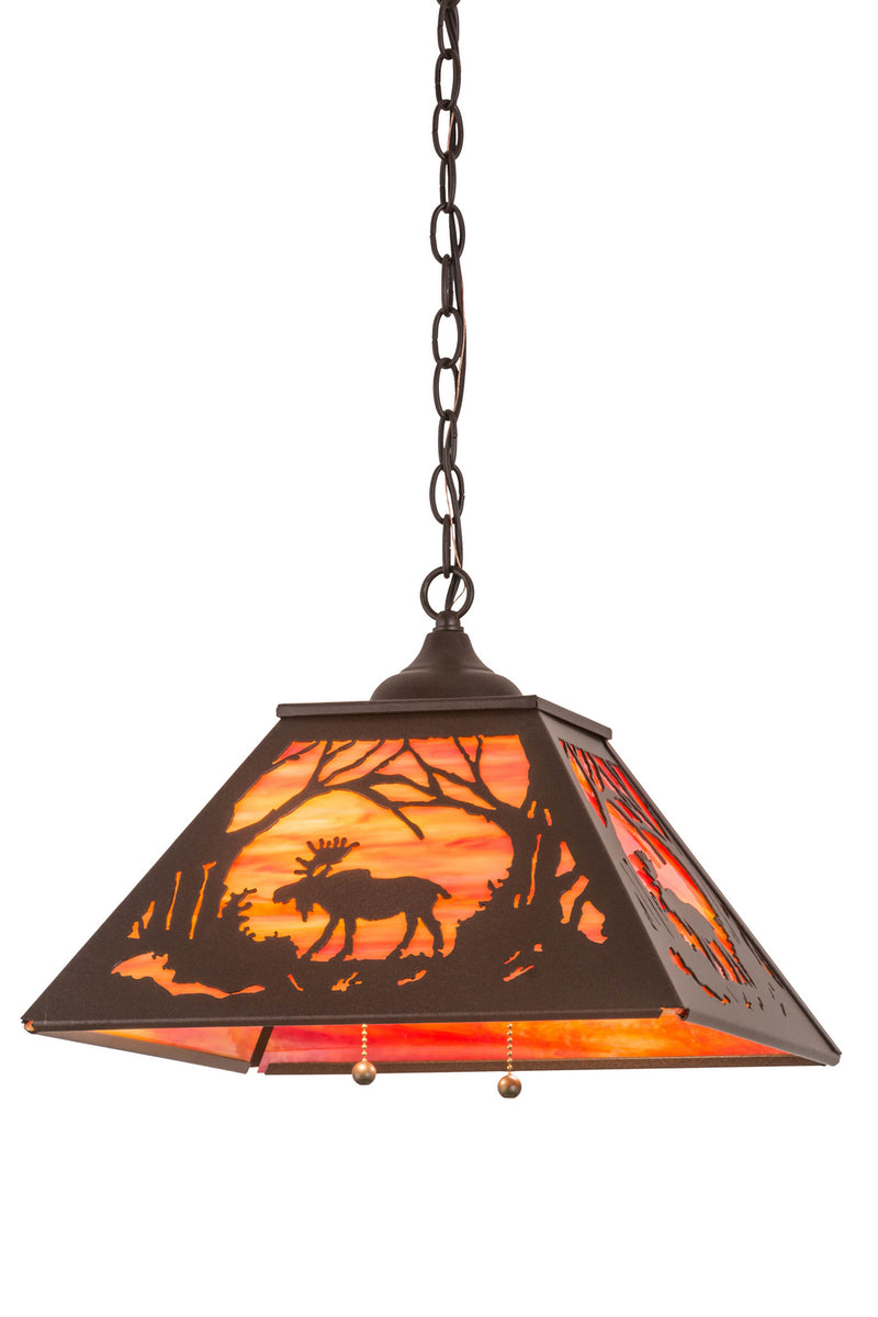 Meyda Tiffany 177229 Two Light Pendant, Cafe Noir