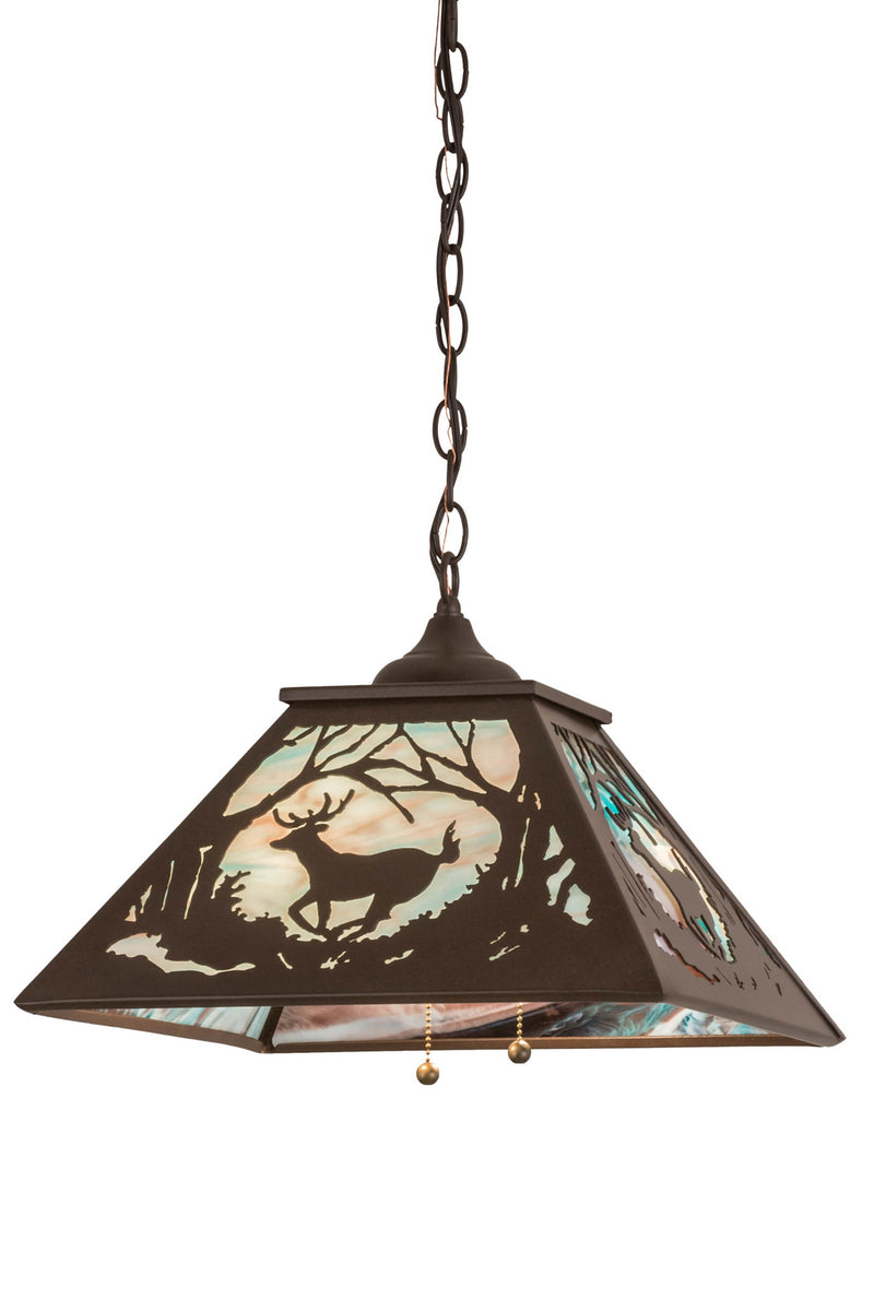 Meyda Tiffany 177230 Two Light Pendant, Cafe Noir