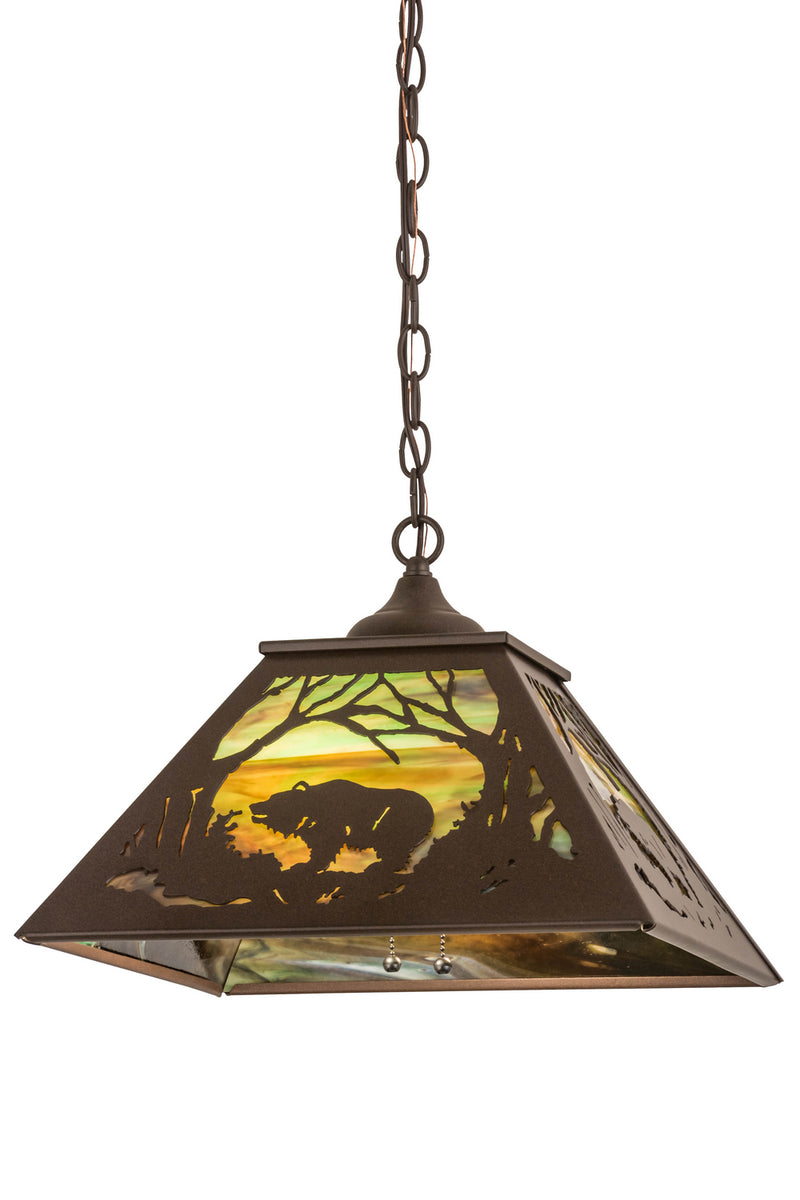 Meyda Tiffany 177231 Two Light Pendant, Cafe Noir