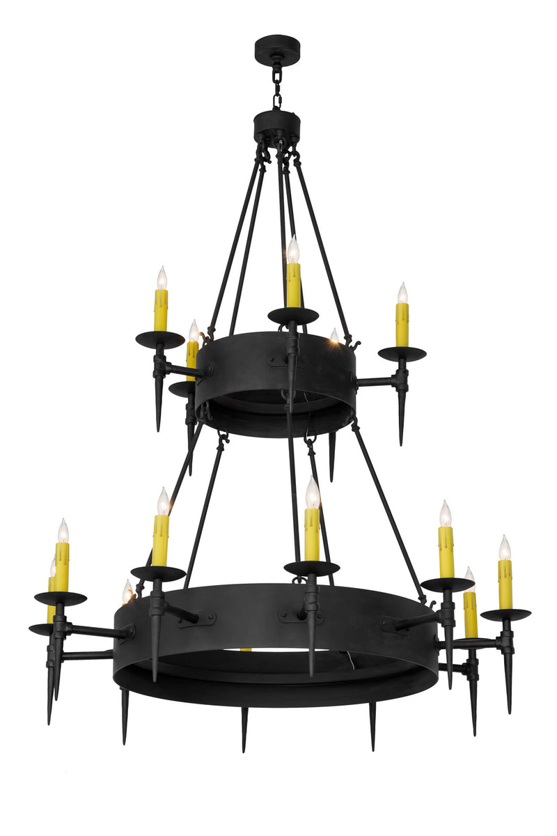 Meyda Tiffany 177277 15 Light Chandelier, Costello Black