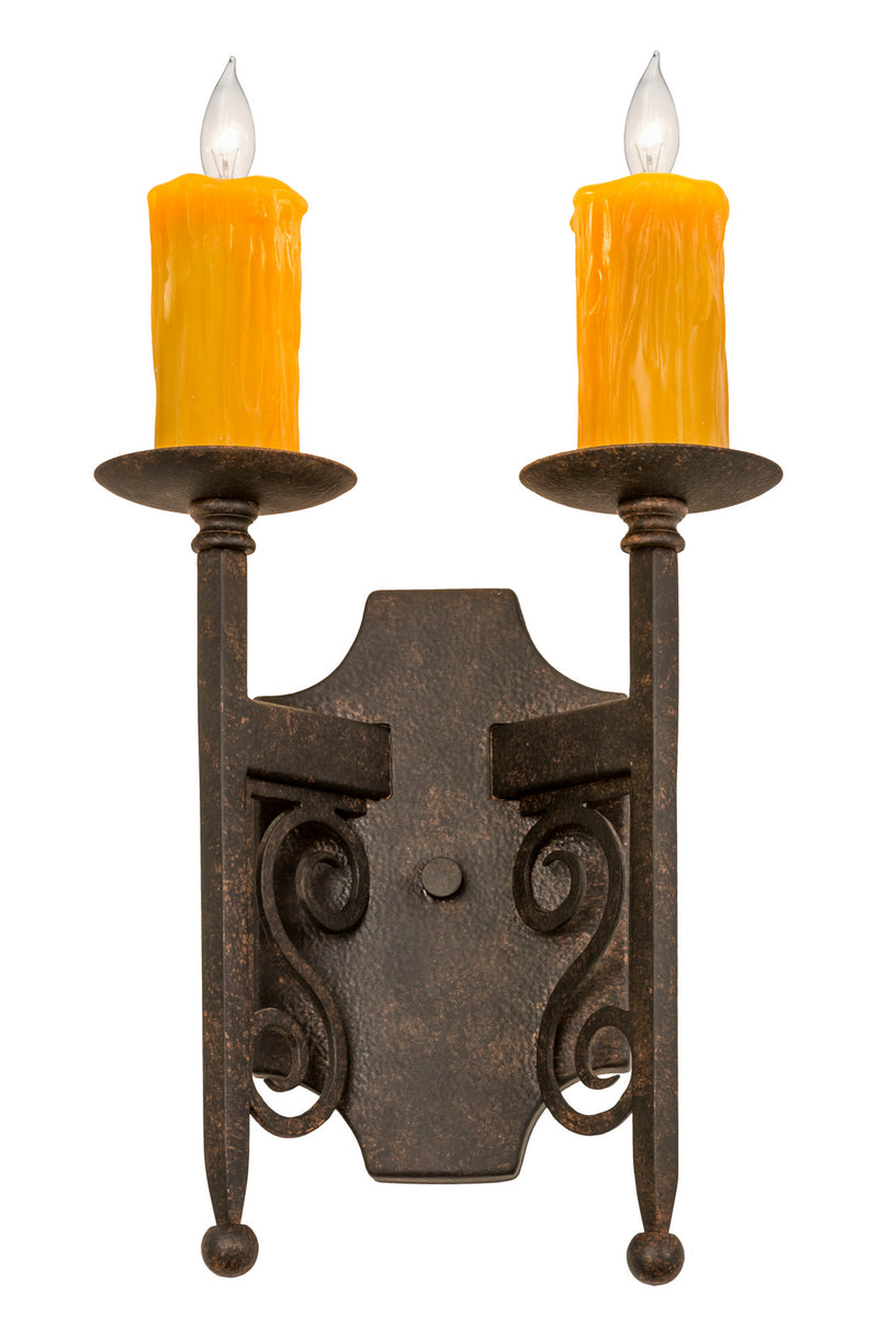 Meyda Tiffany 177305 Two Light Wall Sconce, Cajun Spice