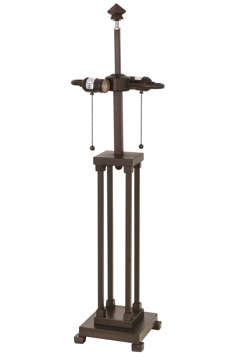 Meyda Tiffany 177345 Two Light Table Base Hardware, Mahogany Bronze
