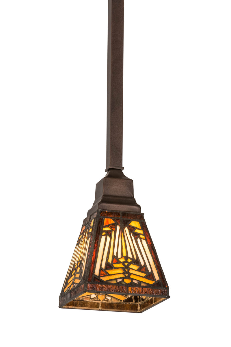 Meyda Tiffany 177366 One Light Mini Pendant, Mahogany Bronze