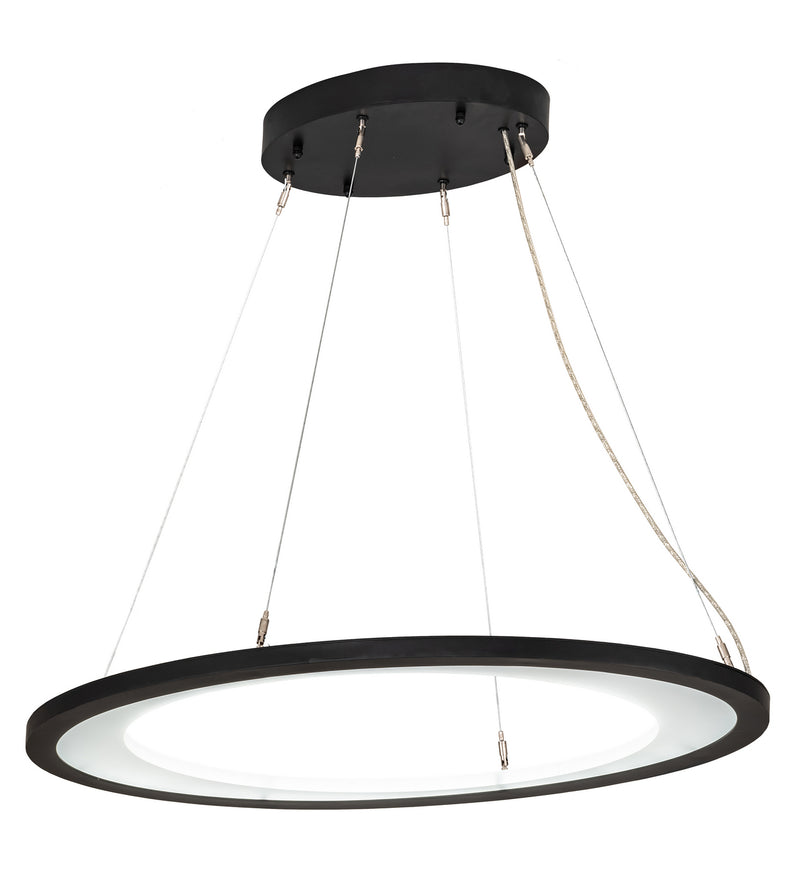 Meyda Tiffany 177751 Oblong Pendant, Solar Black