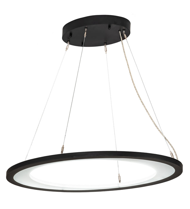 Meyda Tiffany 177751 Oblong Pendant, Solar Black