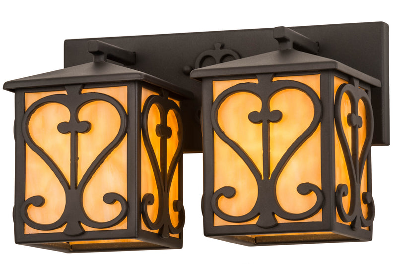 Meyda Tiffany 177782 Two Light Vanity, Wrought Iron