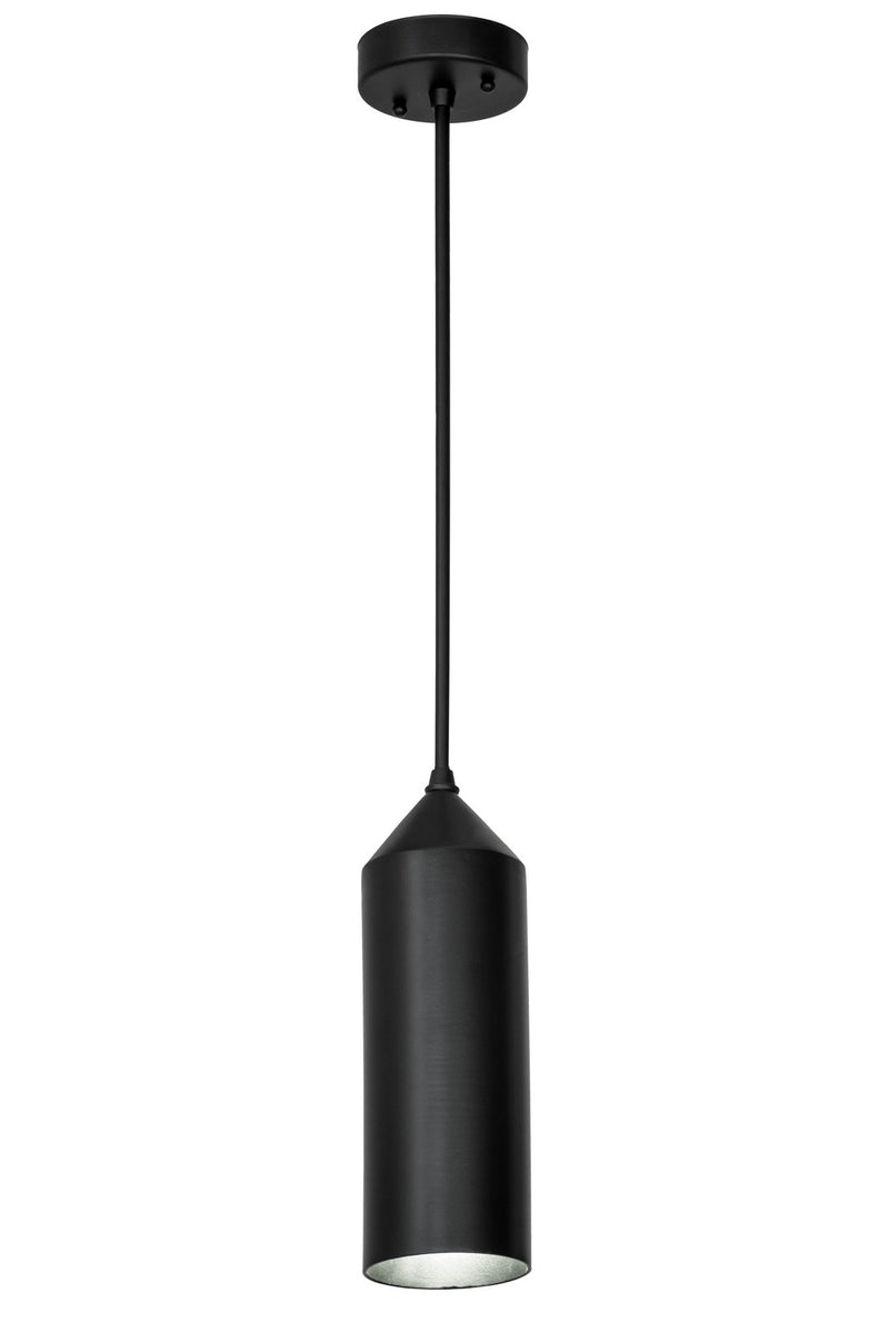 Meyda Tiffany 177796 One Light Mini Pendant, Satin Black And Wrought Iron