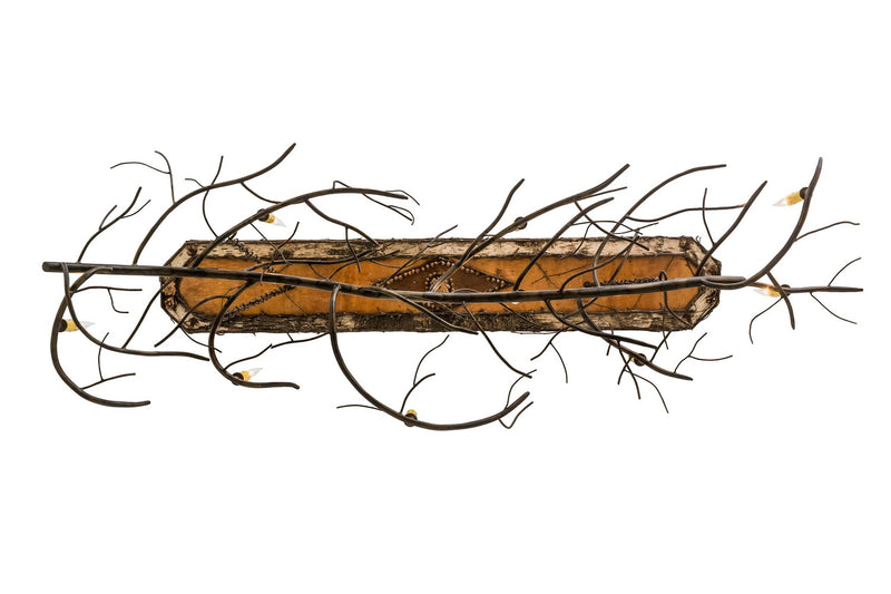 Meyda Tiffany 177810 Nine Light Chandelier, Antique Copper,Natural Wood