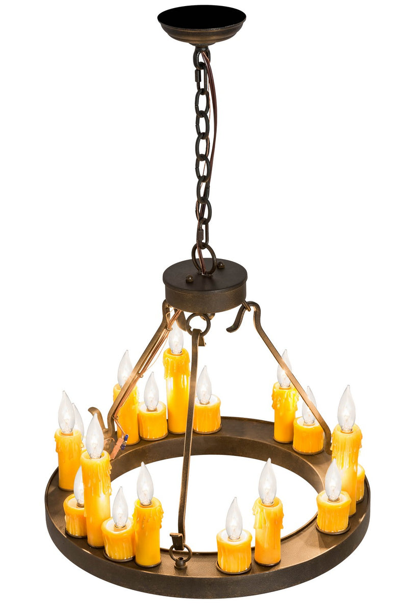 Meyda Tiffany 178029 18 Light Chandelier, Chestnut