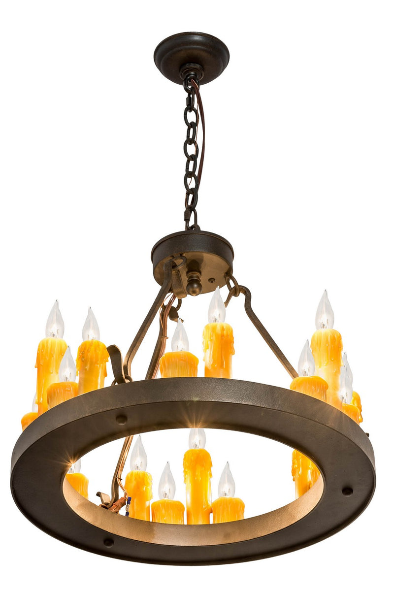 Meyda Tiffany 178029 18 Light Chandelier, Chestnut