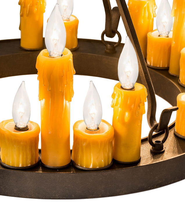 Meyda Tiffany 178029 18 Light Chandelier, Chestnut