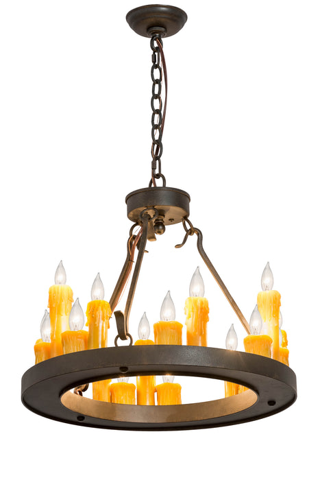 Meyda Tiffany 178029 18 Light Chandelier, Chestnut