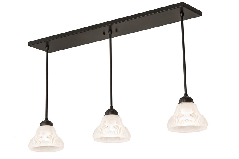 Meyda Tiffany 178096 Three Light Island Pendant, Timeless Bronze